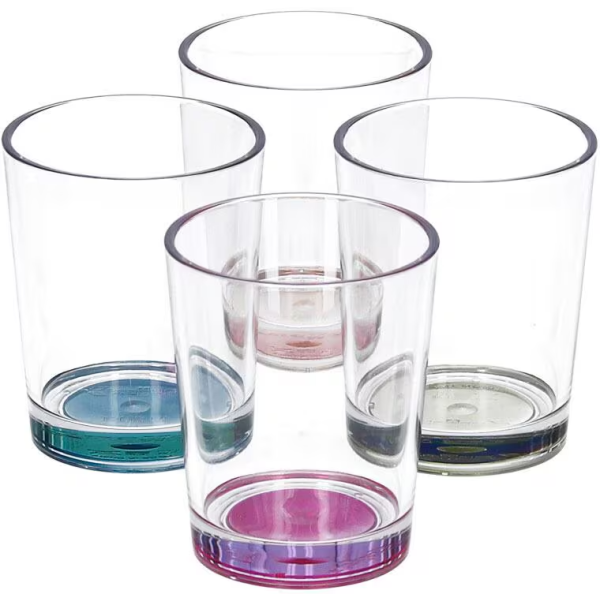 Multiglas Trinkglas Glas Color Brunner 300ml 4er Set Caravan Camping Wohnwagen Wohnmobil