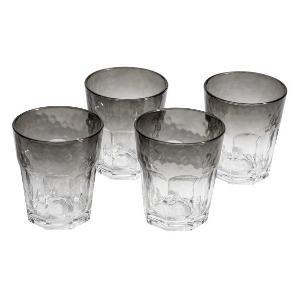 Trinkglas Glas 4er Set Smoke Bo-Camp Caravan Camping Wohnwagen Wohnmobil