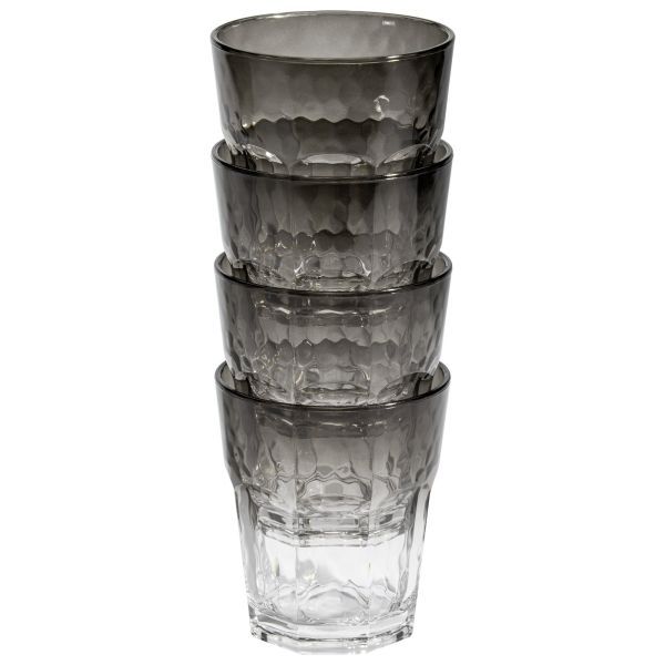 Trinkglas Glas 4er Set Smoke Bo-Camp Caravan Camping Wohnwagen Wohnmobil