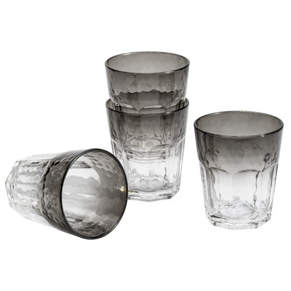 Trinkglas Glas 4er Set Smoke Bo-Camp Caravan Camping Wohnwagen Wohnmobil