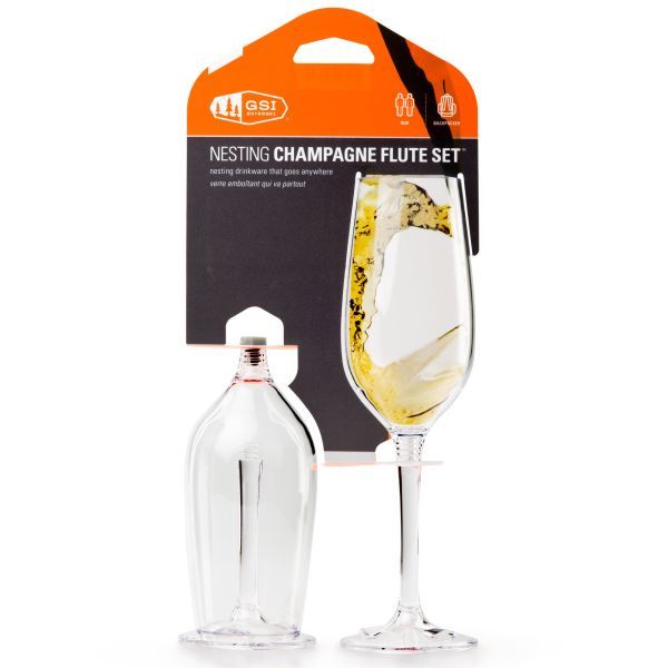 Sektglas Trinkglas Glas 2er Set Nesting GSI Outdoors Caravan Camping Wohnmobil Wohnwagen