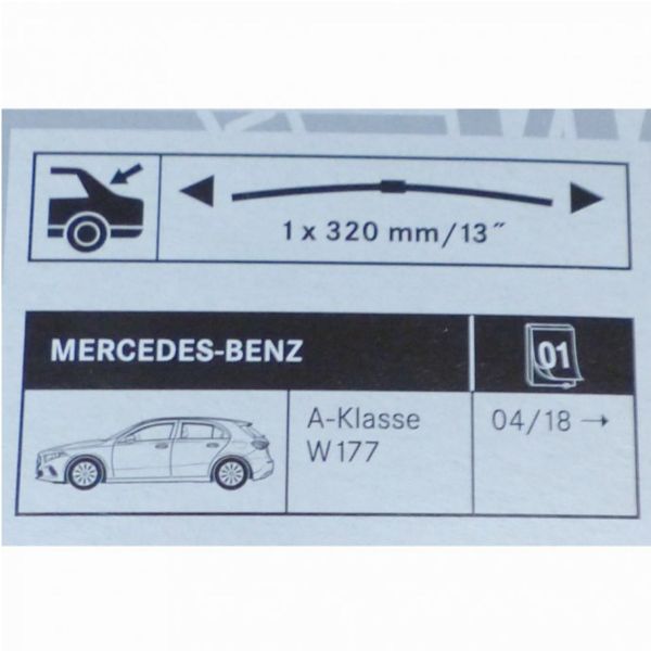 A2478206700 Mercedes Benz Ersatzteil Wischerblatt Flachbalkenwischer einzeln hinten Heckklappe Hecktür A Klasse W177 GLC X254 einfache Installation Montage 