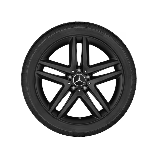 Mercedes Benz  5 Doppelspeichen Alu Felge 8J x 19 ET 52 schwarz matt