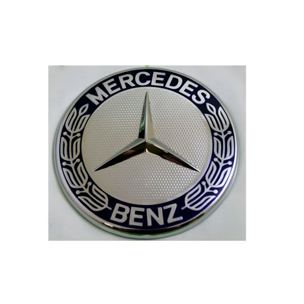  Mercedes Benz Stern Emblem Zeichen Aufkleber Zeichen Lorbeer Kranz blau Chrom