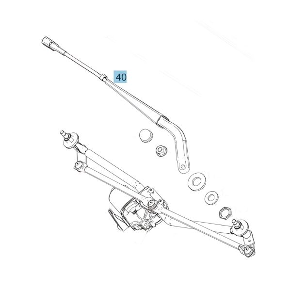 A9108203200 Mercedes Benz Ersatzteil Wischerarm vorne links Fahrerseite Sprinter W907 W910 geschraubt einfache Installation WSS Windschutzscheibe 
