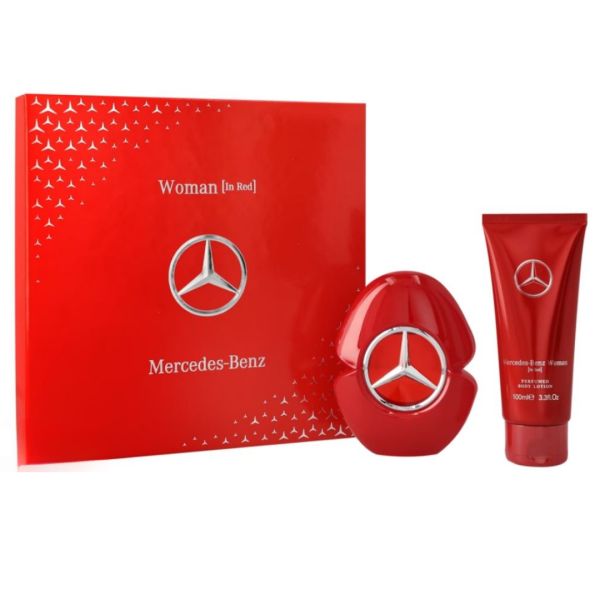 Geschenkset Woman in Red Mercedes Benz Parfum Damen Eau de Parfum Zerstäuber
