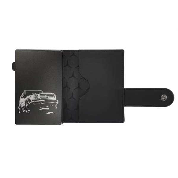Mercedes-Benz Mini-Geldbörse G Klasse schwarz Rindleder