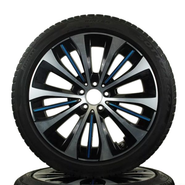 gebrauchter mercedes benz 20 zoll winterkomplettradsatz eqe 295 255 40 r20 101v pirelli sottozero 3 mos 9jx20 et50 schwarz blau glanzgedreht dot 20 restprofiltiefe 6mm 