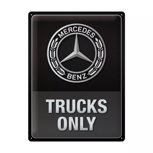 Mercedes Trucks Nostalgie Schild Trucks only für Garage oder Wand Classic